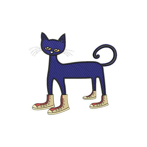 Pete The Cat Embroidery Design