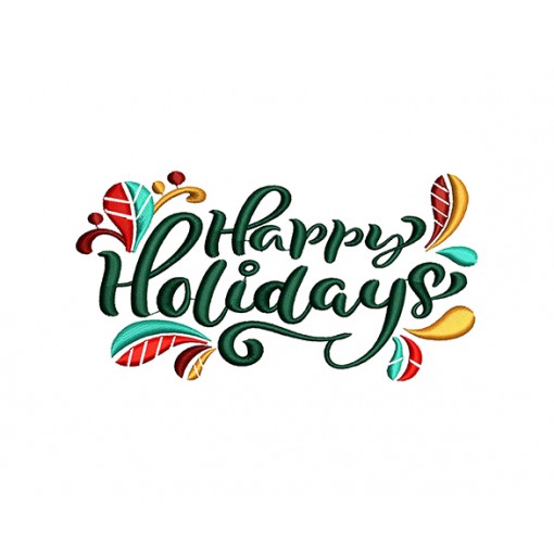 Happy Holidays Embroidery