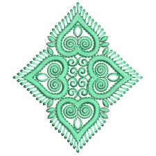 Heart Shape Applique Embroidery Design 25848