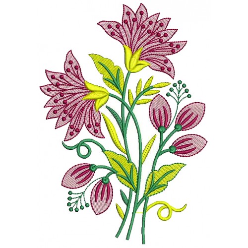 Hibiscus Flower Applique Embroidery Design 26000