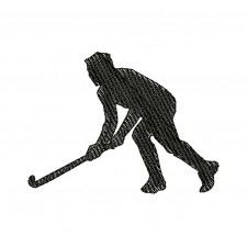 Hockey Player Machine Embroidery Design