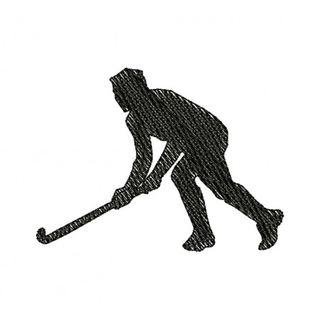 Hockey Player Machine Embroidery Design