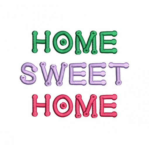 Home Sweet Home Embroidery Design