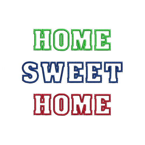 Home Sweet Home Embroidery For Pillow