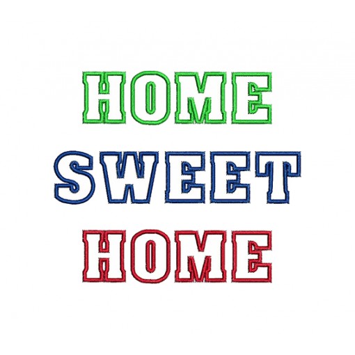 Home Sweet Home Embroidery For Pillow