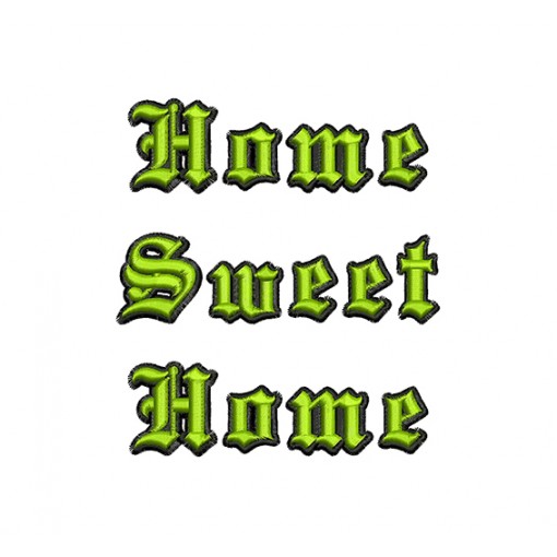 Home Sweet Home Embroidery Pattern