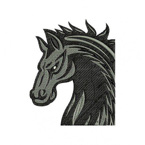 Horse Head Embroidery Design For Jackets
