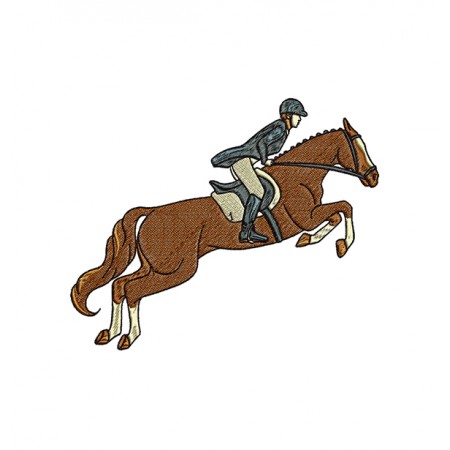 Horse Riding Machine Embroidery Design