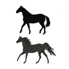 Horse Silhouette Embroidery Design Horse Silhouette Embroidery Design