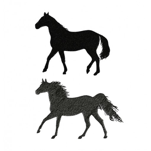 Horse Silhouette Embroidery Design Horse Silhouette Embroidery Design