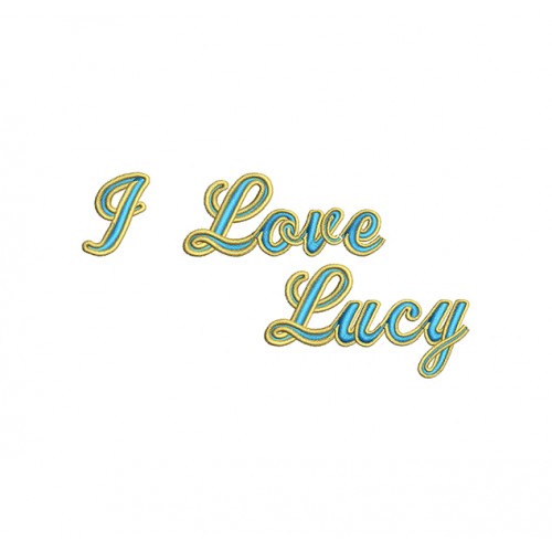 I Love Lucy Embroidery Design