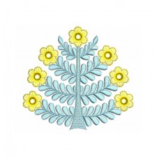 Indian Mughal Flower Embroidery Motif