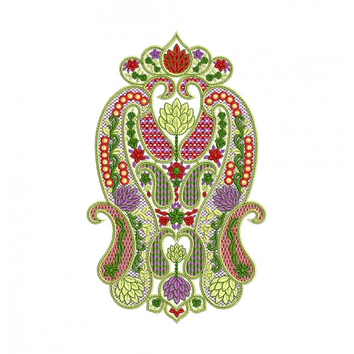 Indian Paisley Applique Embroidery