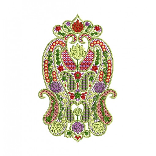 Indian Paisley Applique Embroidery