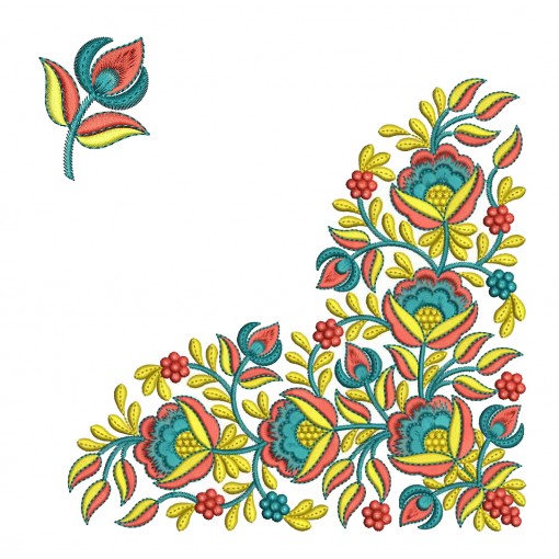 Intricate Corner Embroidery For Tablecloth Intricate Corner Embroidery For Tablecloth