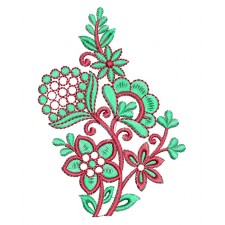 Jacobean Floral Patch Embroidery