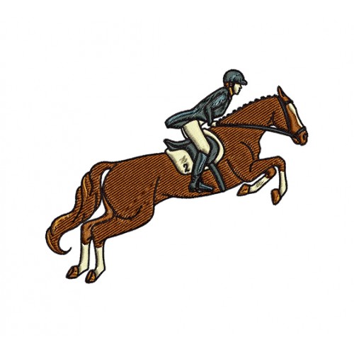 Jumping Horse Embroidery Design