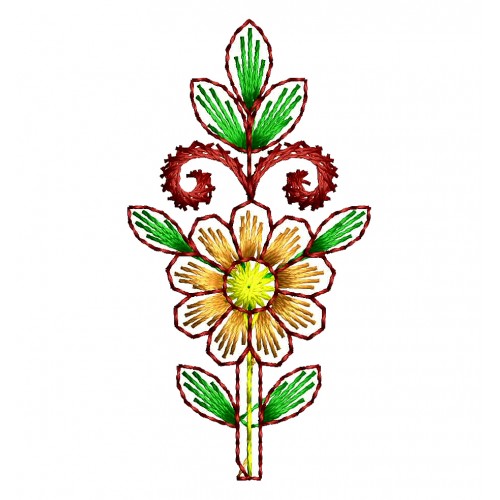 Kashmiri Applique Embroidery Design