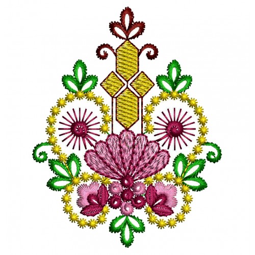 Kashmiri Applique Embroidery Pattern