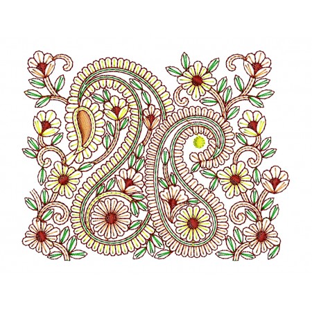 Kashmiri Stitch Embroidery Design