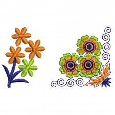 Kashubian Floral Folk Corner Embroidery Kashubian Floral Folk Corner Embroidery