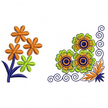 Kashubian Floral Folk Corner Embroidery