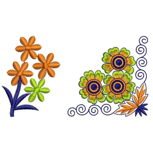 Kashubian Floral Folk Corner Embroidery Kashubian Floral Folk Corner Embroidery