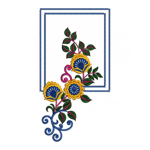 Kashubian Folk Embroidery Patch