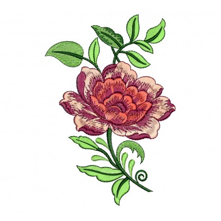 Large Flower Embroidery Pattern For Jackets