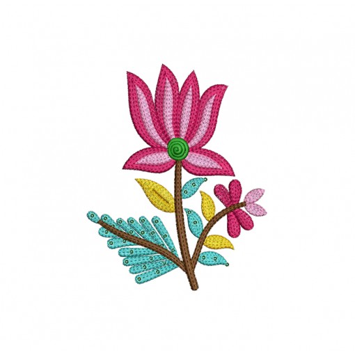 Latest Lotus Embroidery Pattern
