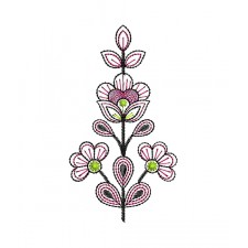 Leafy Vine Embroidery Design