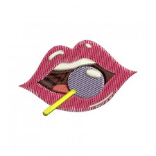 Lips Machine Embroidery Design
