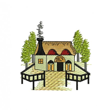 Little House Embroidery Pattern