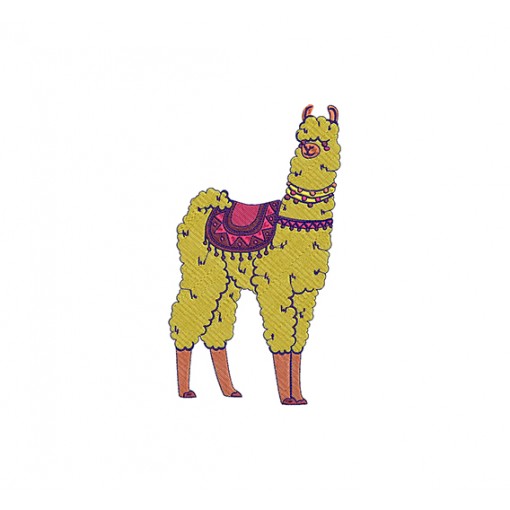 Llama Embroidery Design