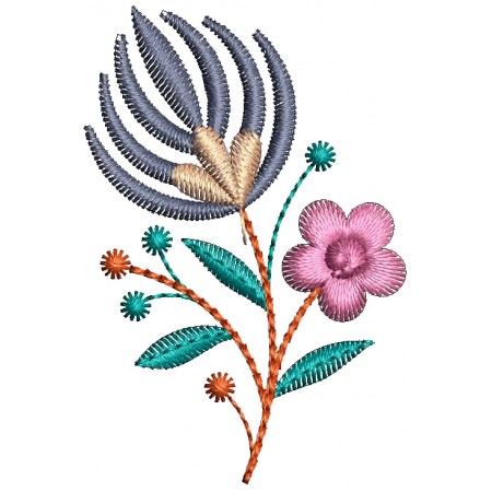 Lotus Style Applique Embroidery Design 25982