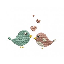 Love Birds Machin Embroidery Design