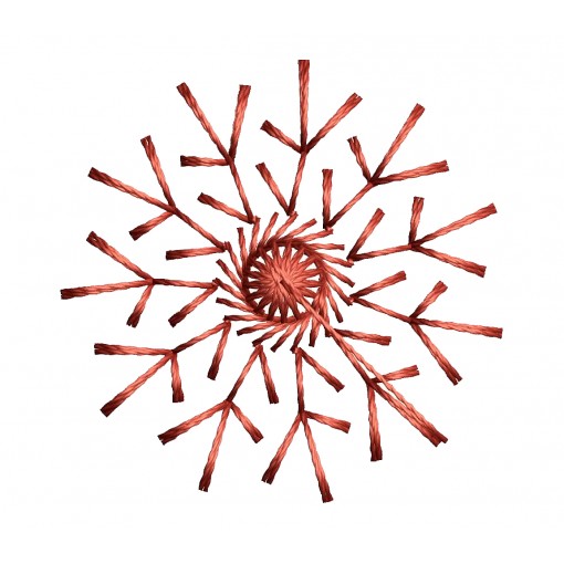 Machine Embroidery Christmas Red Star