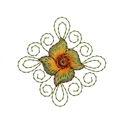 Machine Embroidery Coaster Design