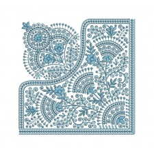 Machine Embroidery Corner Design