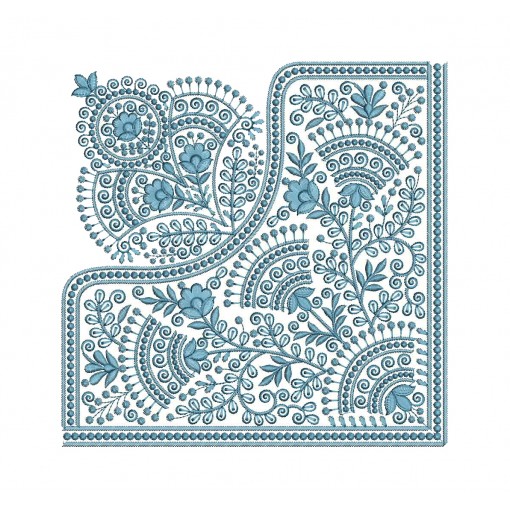 Machine Embroidery Corner Design