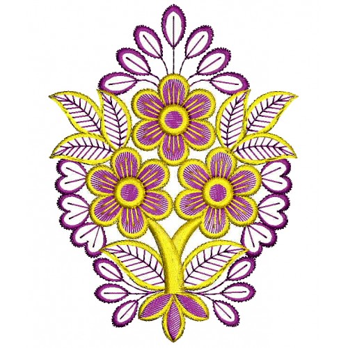 Machine Embroidery Design For Sarees 26194