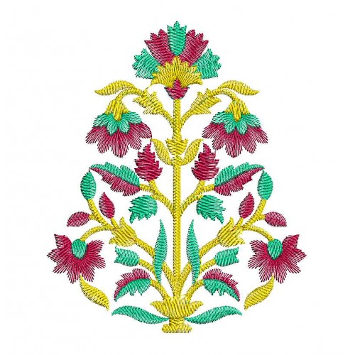 Machine Embroidery Flower Pattern
