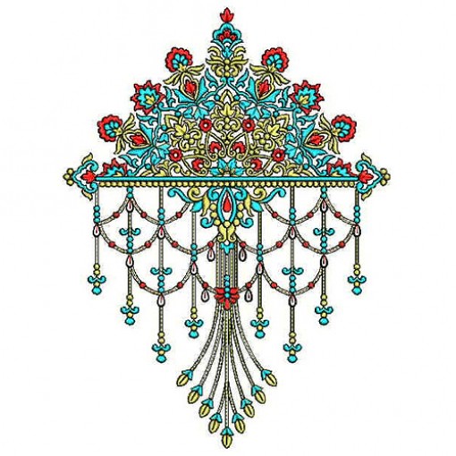 Macrame Jhumar Applique Embroidery Design 24763