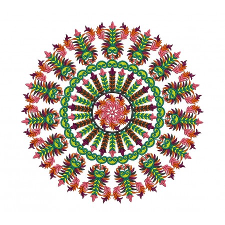 Mandala Applique Embroidery Design