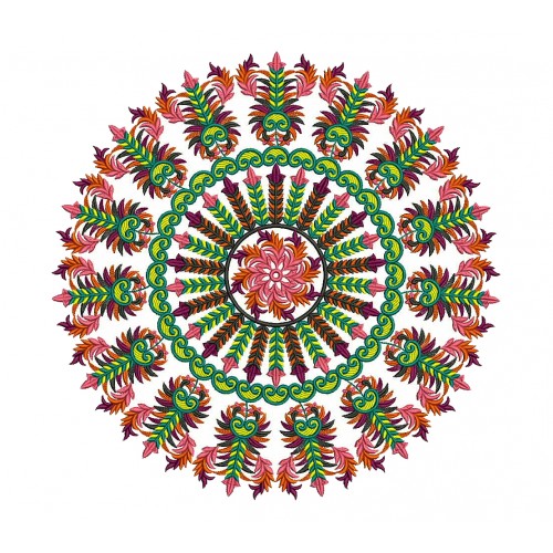Mandala Applique Embroidery Design