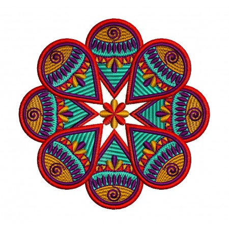 Mandala Art Embroidery Pattern