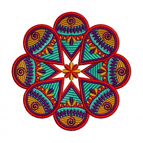 Mandala Art Embroidery Pattern