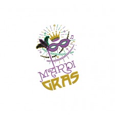 Mardi Gras Embroidery Design For Onesies