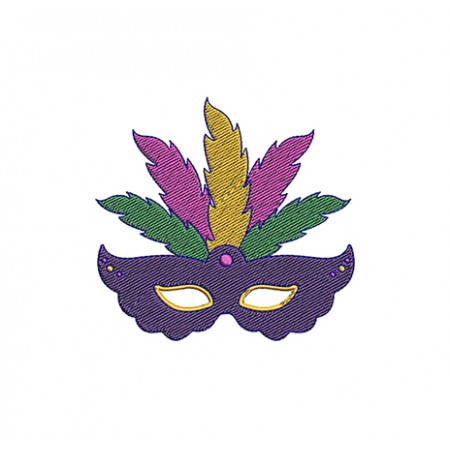 Mardi Gras Mask Machine Embroidery Design