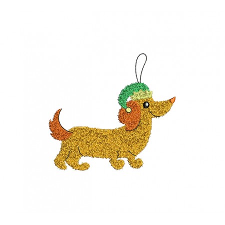 Mini Dachshund Dog Machine Embroidery Design